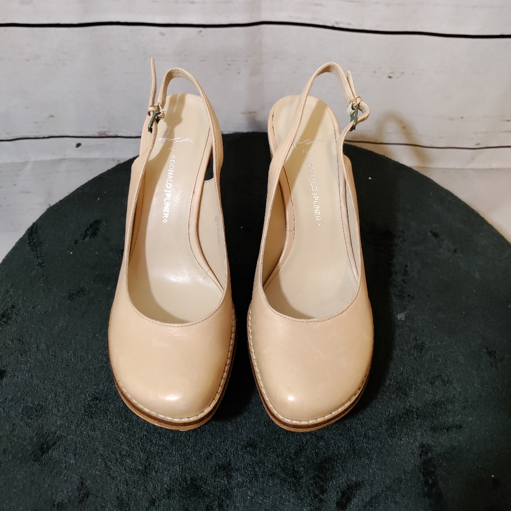 Lisa by Donald Pilner Nude Platform Heels